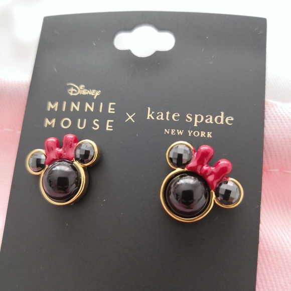 NEW KATE SPADE X DISNEY MINNIE STUD EARRINGS W/ DUST BAG O0RU3218 $49 - Picture 2 of 4
